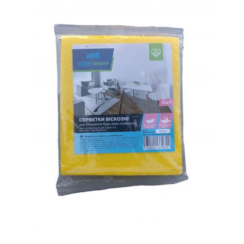 Салфетка вискозная 3 шт Mega Tender 